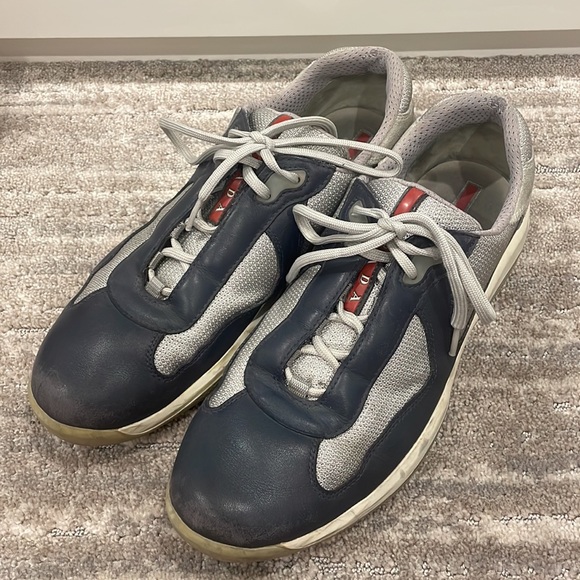 Prada mens navy sneakers - Picture 2 of 12